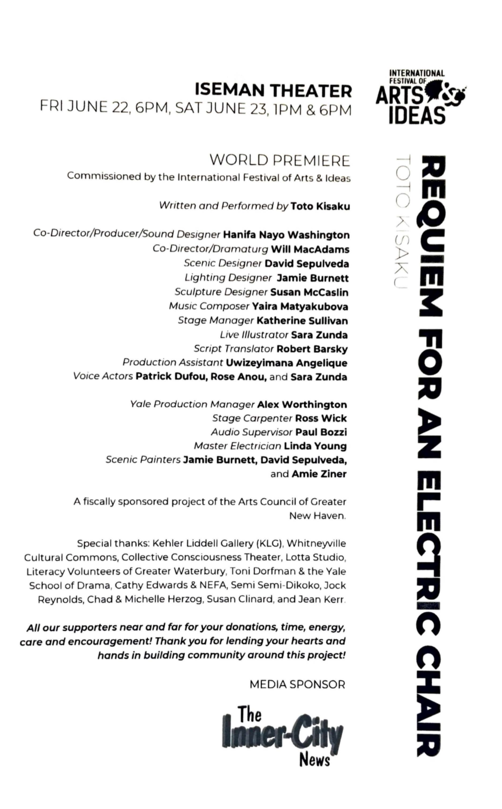 Program for the World Premiere