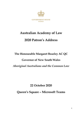 Aboriginal Australians and the Common Law