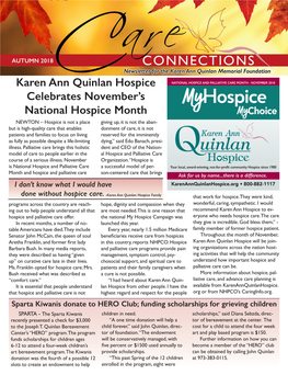 Karen Ann Quinlan Hospice Celebrates November's National