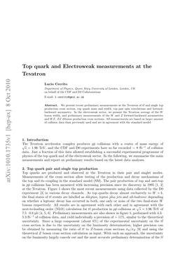 Top Quark and Electroweak Measurements at the Tevatron