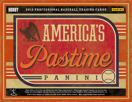 2013 Professional Baseball Trading Cards