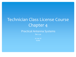 Technician Class License Course Chapter 4
