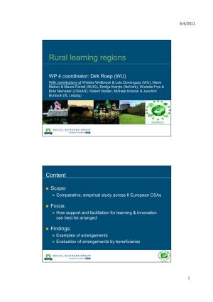 Rural Learning Regions