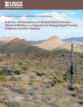 A 30-Year Chronosequence of Burned Areas in Arizona— Effects of Wildfires on Vegetation in Sonoran Desert Tortoise (Gopherus Morafkai) Habitats