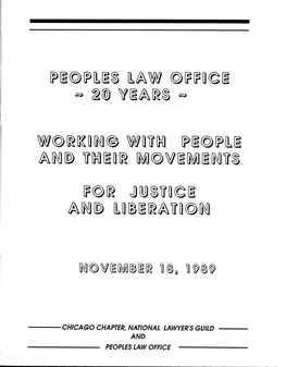 People's Law Office-20 Years