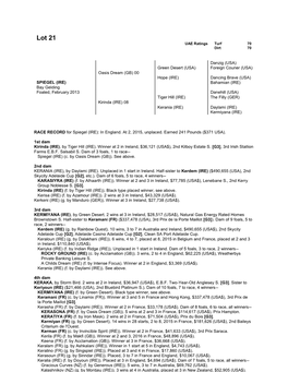 Lot 21 UAE Ratings Turf 70 Dirt 70