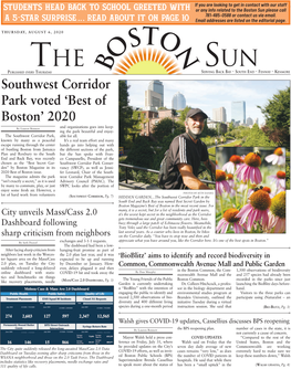 Southwest Corridor Park Voted 'Best of Boston' 2020