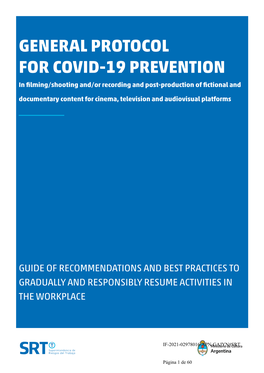 General Protocol for Covid-19 Prevention