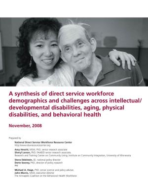 A Synthesis of Direct Support Service Workforce Demographics And