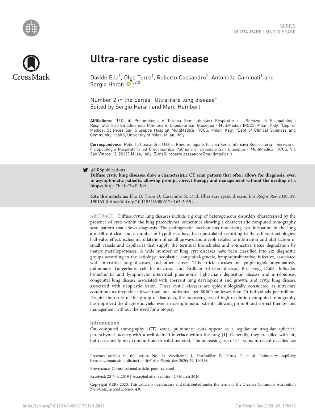 Ultra-Rare Cystic Disease