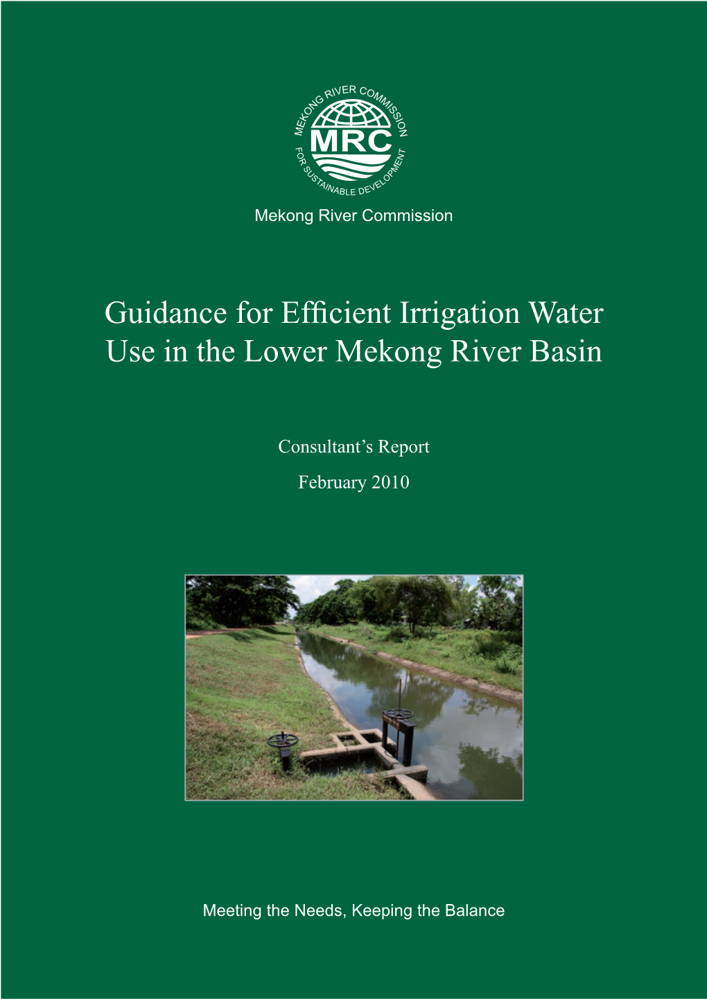 Guidance for Efficient Irrigation Water Use in the Lower Mekong River Basin