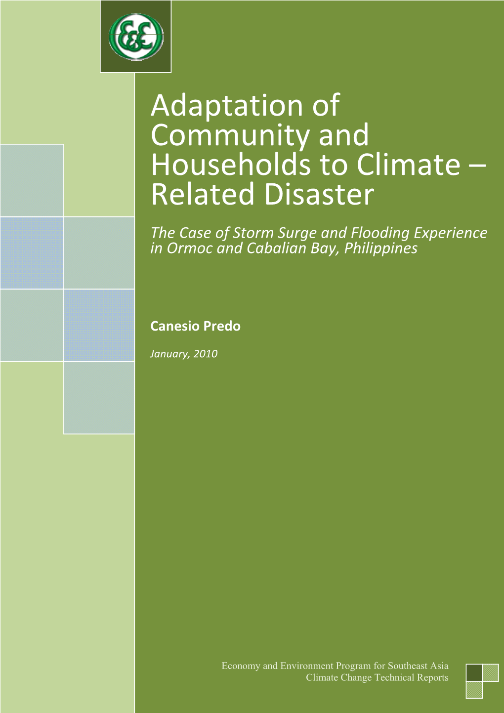 Adaptation of Community and Households to Climate – Related Disaster