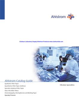Ahlstrom Catalog Guide
