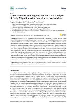 An Analysis of Daily Migration with Complex Networks Model