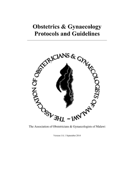 Malawi Obstetrics & Gynaecology Protocols and Guidelines
