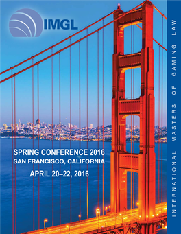 April 20–22, 2016 Spring Conference 2016