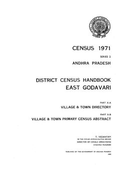 District Census Handbook, East Godavari, Part X