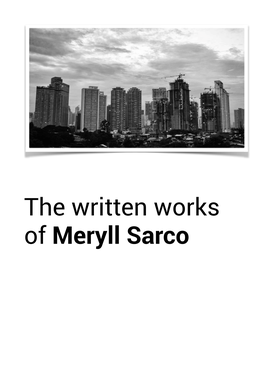 Meryll Sarco Introduction