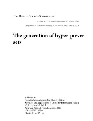 The Generation of Hyper-Power Sets