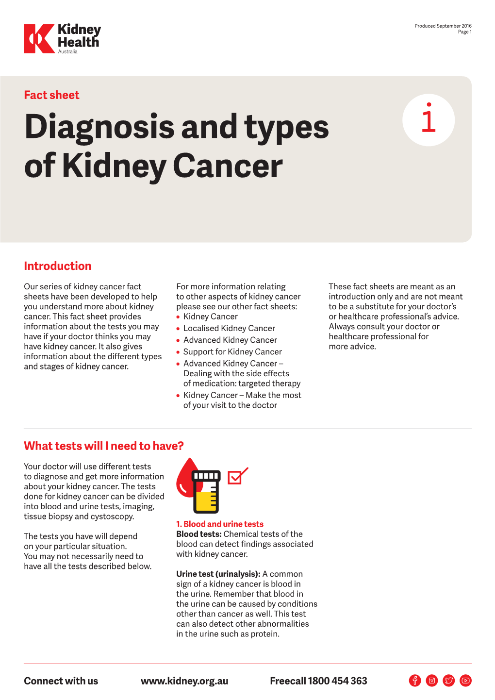 Diagnosis and Types of Kidney Cancer