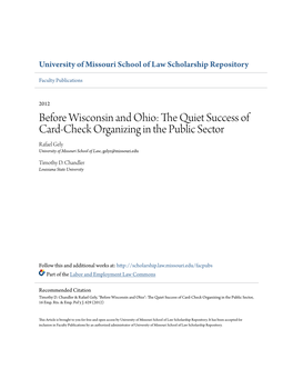 The Quiet Success of Card-Check Organizing in the Public Sector, 16 Emp