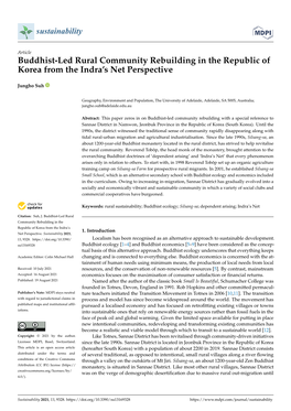 Buddhist-Led Rural Community Rebuilding in the Republic of Korea from the Indra’S Net Perspective