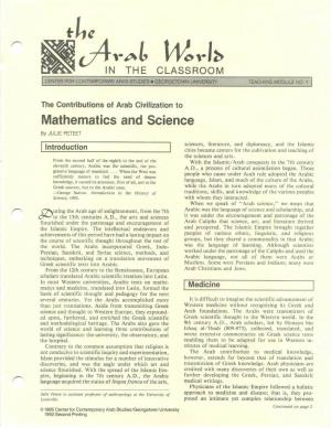The Contributions of Arab Civilization to Mathematics and Science