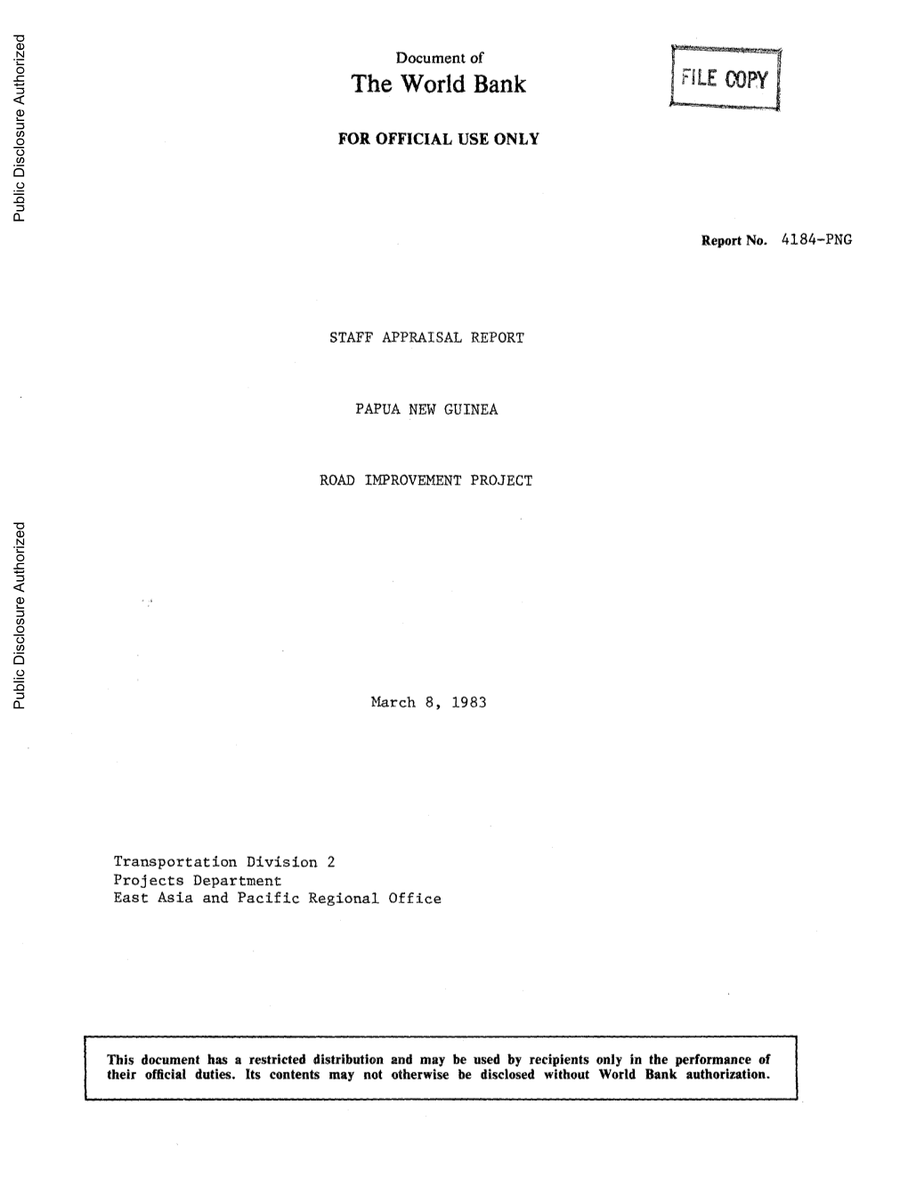 World Bank Document