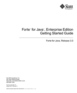 Forte for Java, Enterprise Edition Getting Started Guide • August 2001 Preface