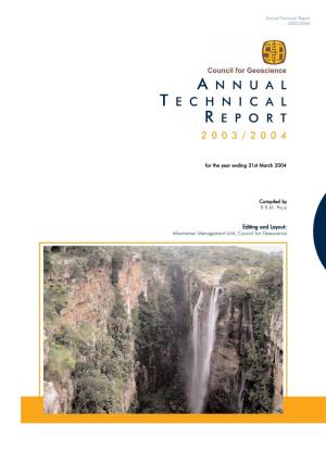 Download/View Annual Technical Report 2003