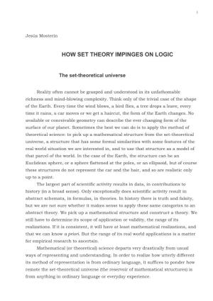 How Set Theory Impinges on Logic
