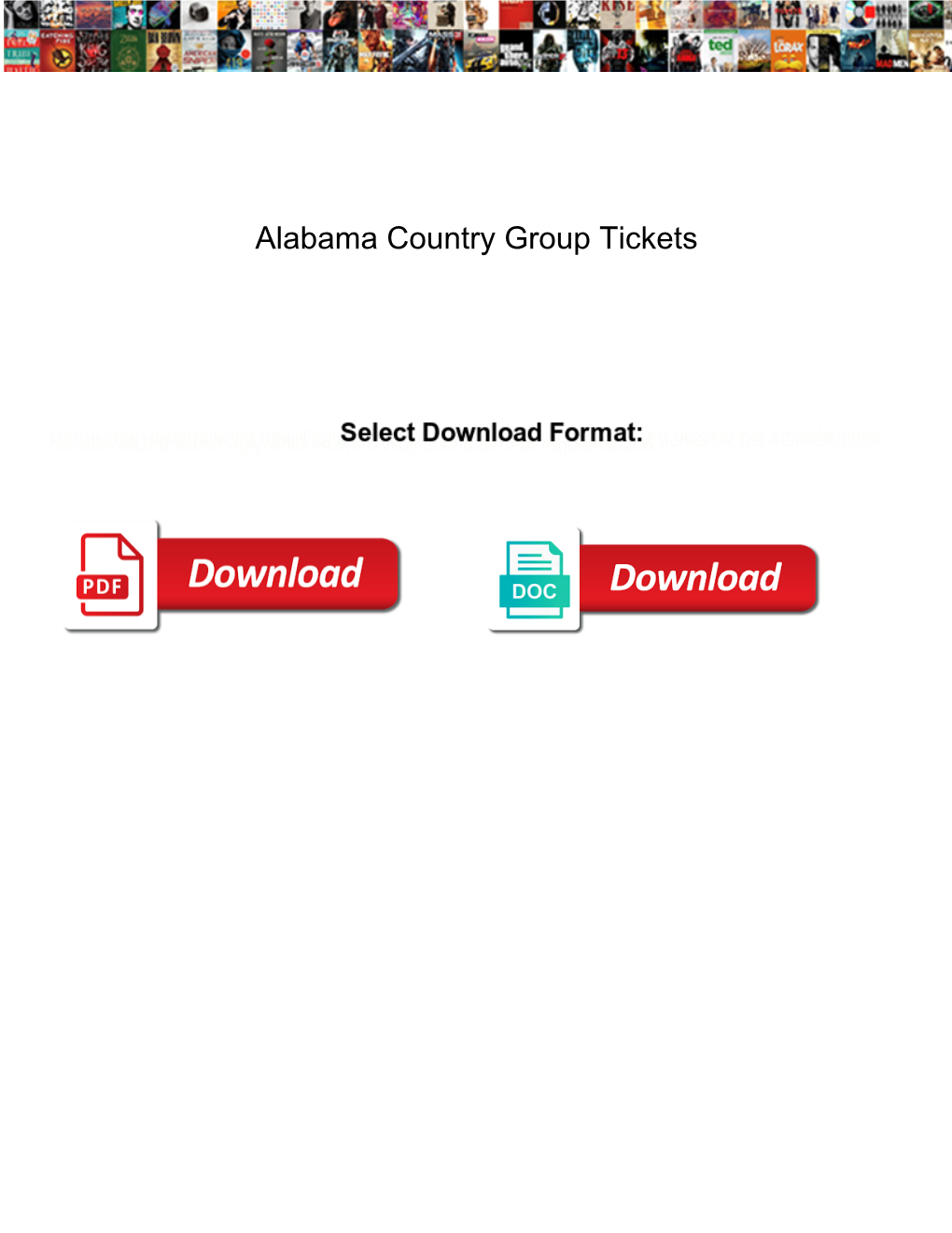 Alabama Country Group Tickets