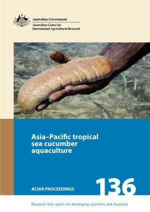 Asia–Pacific Tropical Sea Cucumber Aquaculture