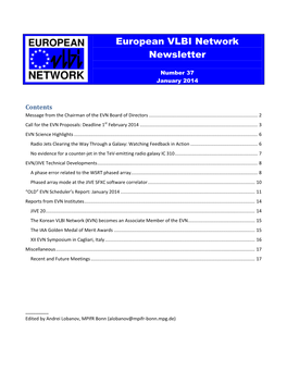 European VLBI Network Newsletter