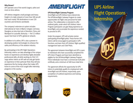 UPS Airline Flight Operations Internship
