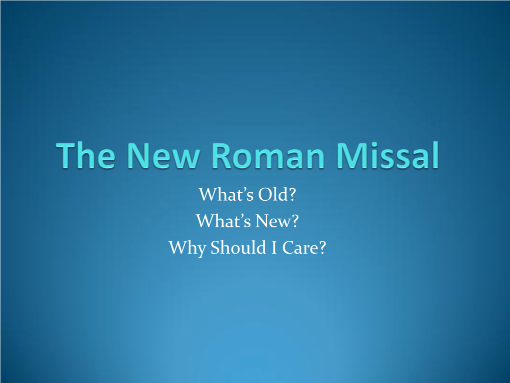 The New Roman Missal