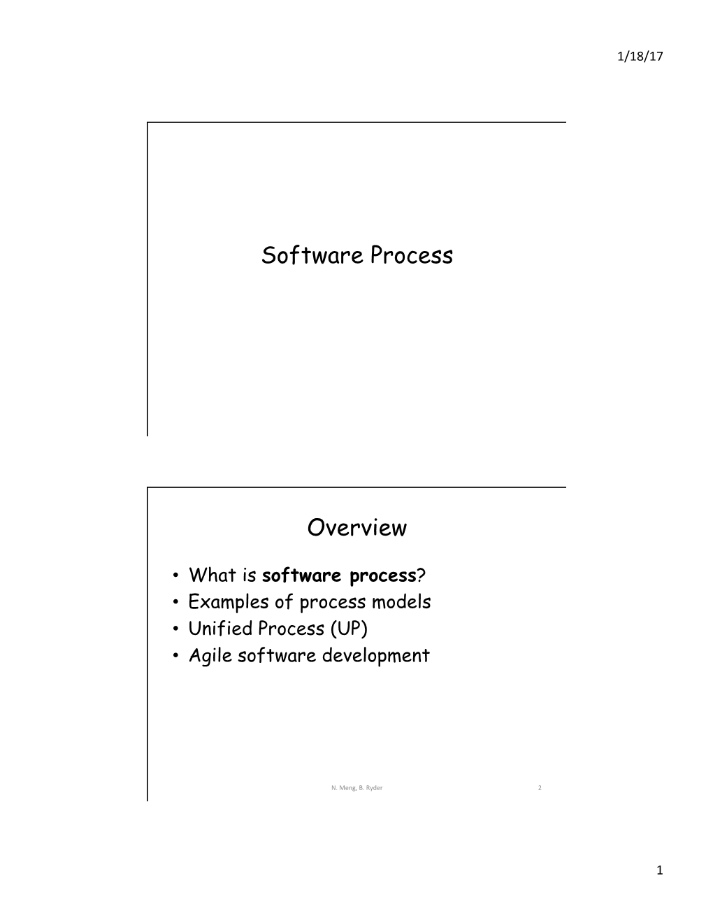 Software Process Overview