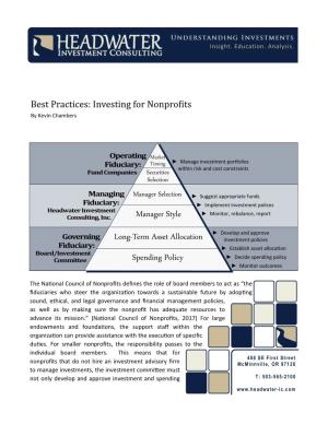 Best Practices: Investing for Nonprofits by Kevin Chambers