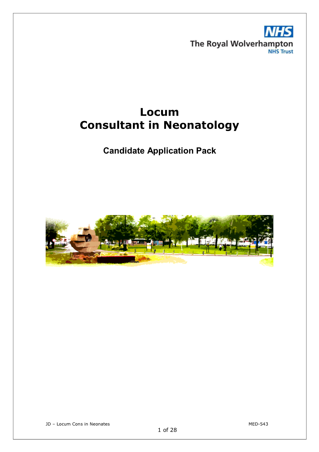 Locum Consultant in Neonatology