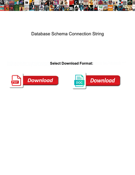 Database Schema Connection String