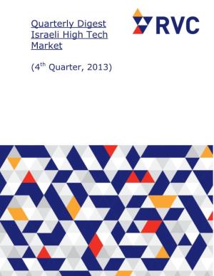 Quarterly Digest Israeli High Tech Market