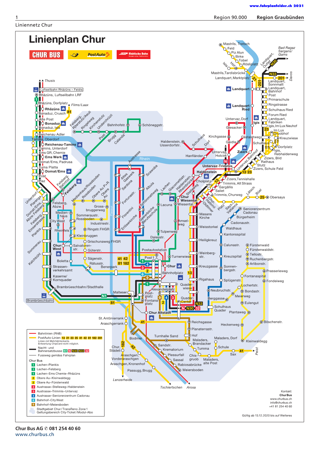 Linienplan Chur