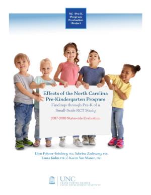 Effects of the North Carolina Pre-Kindergarten Program Findings Through Pre-K of a Small-Scale RCT Study
