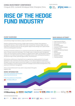 Rise of the Hedge Fund Industry