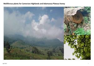 Melliferous Plants for Cameroon Highlands and Adamaoua Plateau Honey