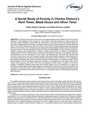 A Social Study of Poverty in Charles Dickens S Hard Times, Bleak House