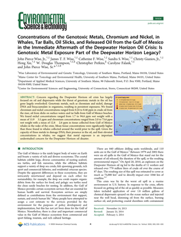 Concentrations of the Genotoxic Metals, Chromium and Nickel, In
