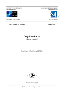Cognitive Radar (STO-TR-SET-227)