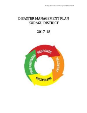 Kodagu District Disaster Management Plan 2017-18