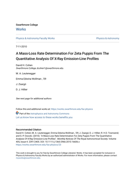 A Mass-Loss Rate Determination for Zeta Puppis from the Quantitative Analysis of X-Ray Emission-Line Profiles